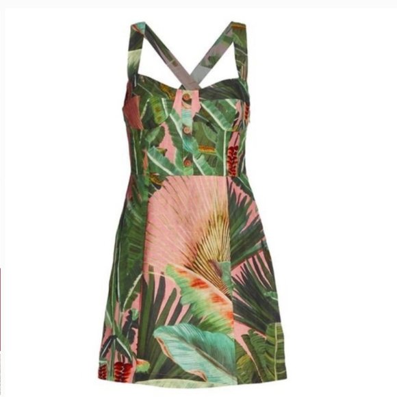 NWT FARM Rio Amazonia Forest Mini Dress - Picture 1 of 7